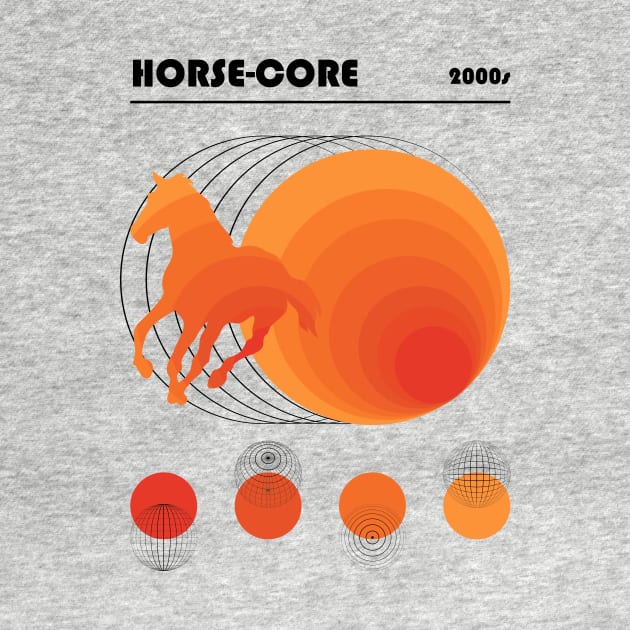 Bauhaus Horse Core Orange Vaporwave by HorseGirlRescue